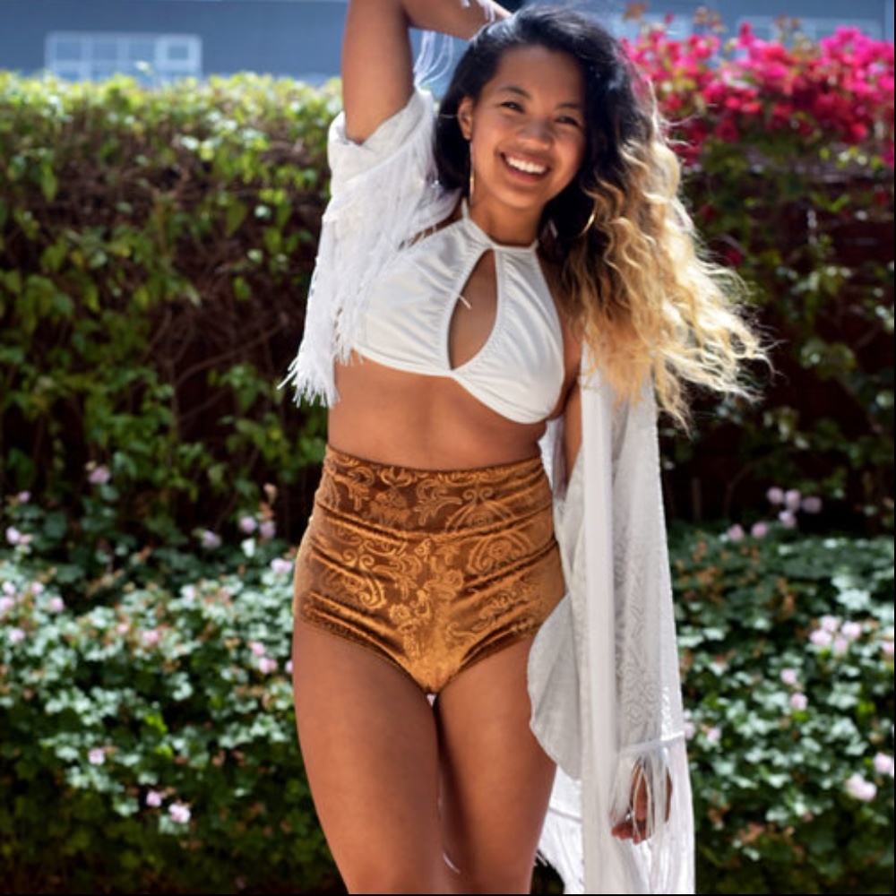High Waisted Velvet Booty Shorts Avail in 4 colors